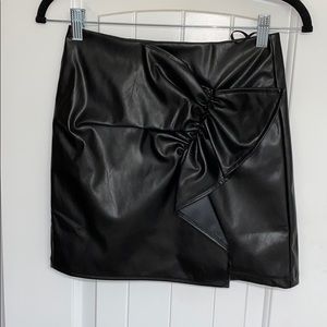 Black Leatherette Skirt, size XS, NWOT